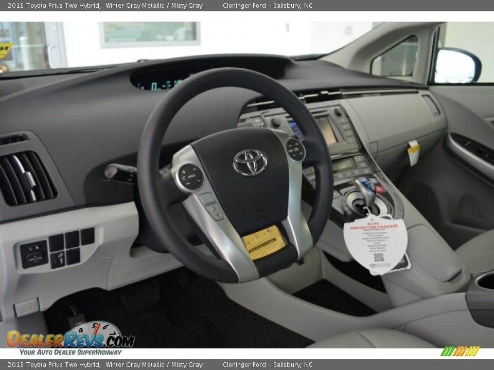 2013 Toyota Prius Two Hybrid Winter Gray Metallic / Misty Gray Photo #7