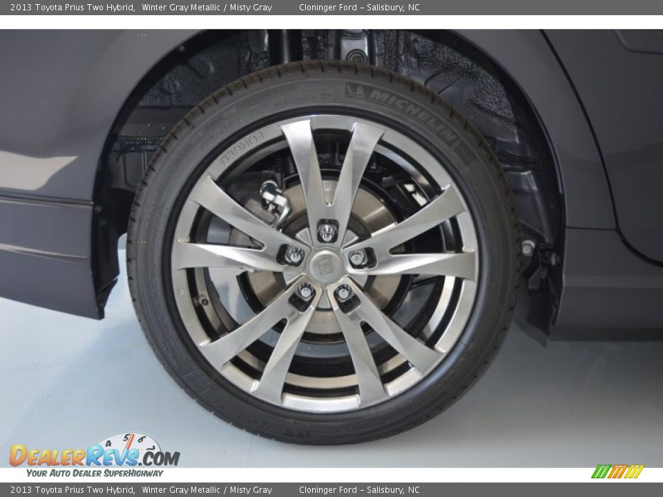2013 Toyota Prius Two Hybrid Winter Gray Metallic / Misty Gray Photo #10