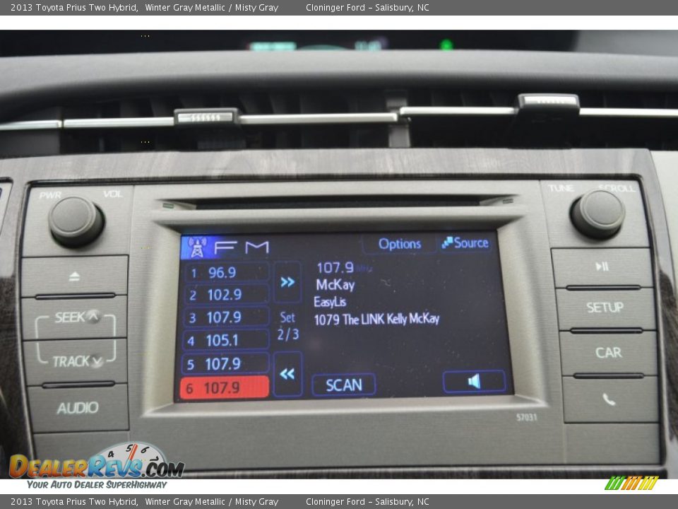 2013 Toyota Prius Two Hybrid Winter Gray Metallic / Misty Gray Photo #12