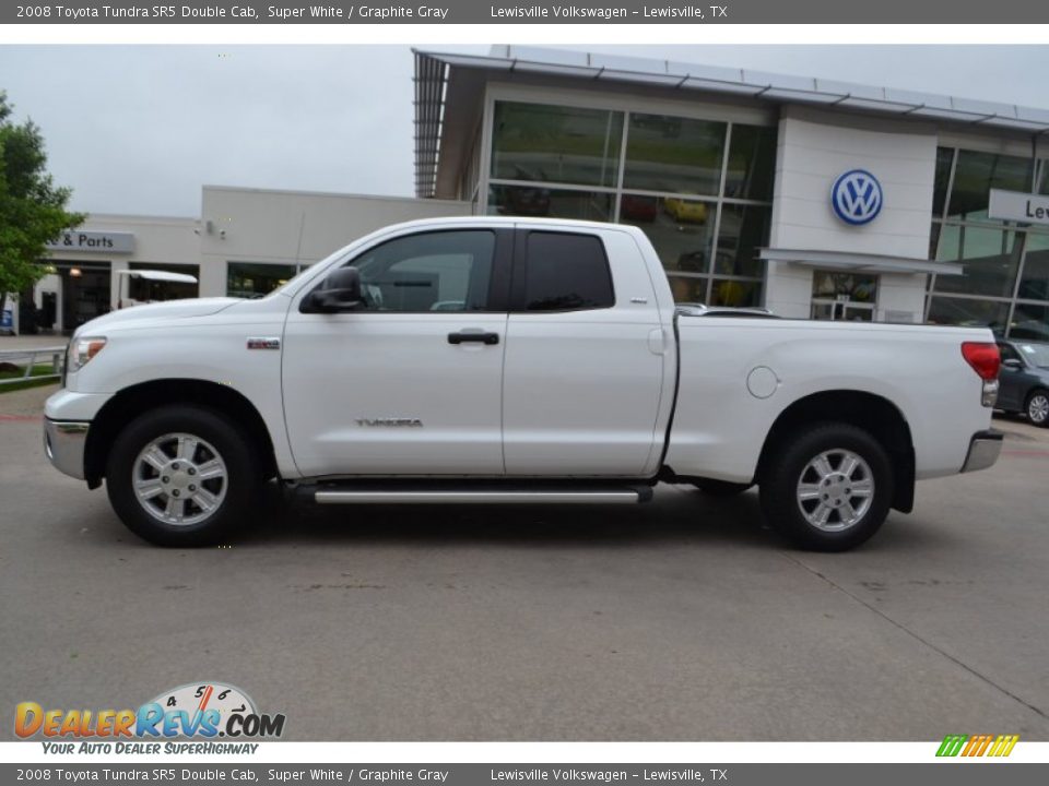 2008 Toyota Tundra SR5 Double Cab Super White / Graphite Gray Photo #2