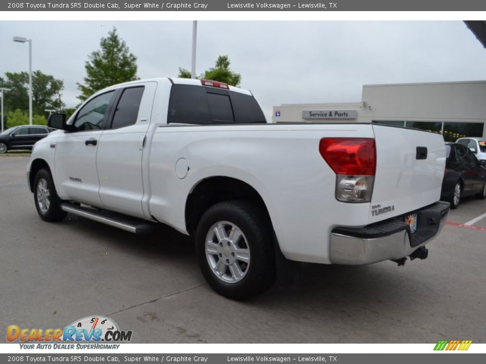 2008 Toyota Tundra SR5 Double Cab Super White / Graphite Gray Photo #3