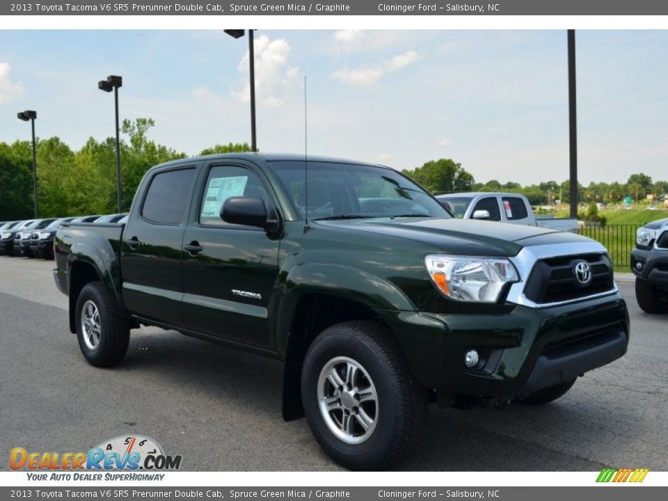 2013 Toyota Tacoma V6 SR5 Prerunner Double Cab Spruce Green Mica / Graphite Photo #3