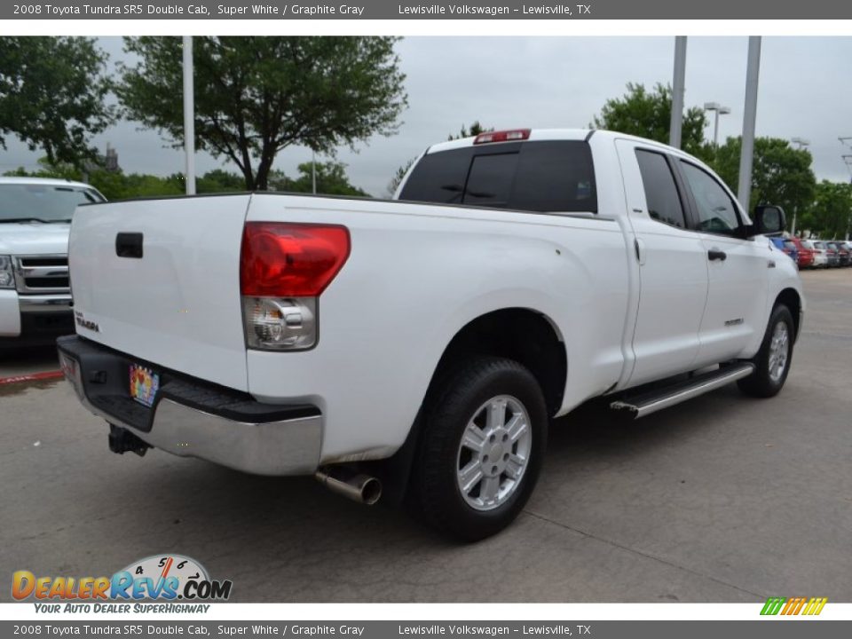 2008 Toyota Tundra SR5 Double Cab Super White / Graphite Gray Photo #5