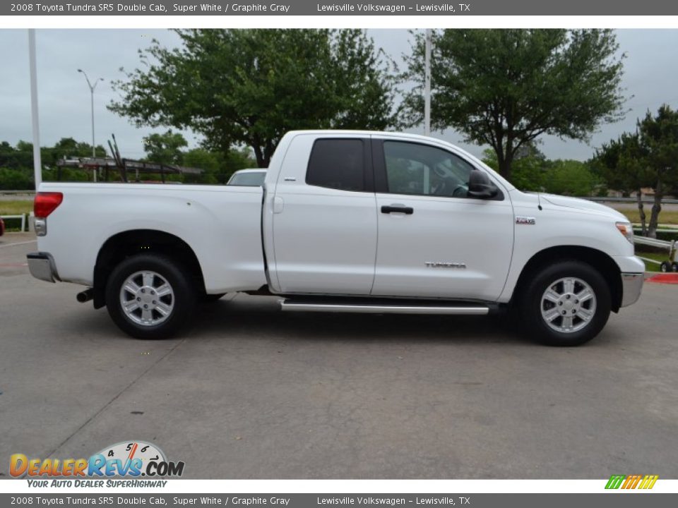 2008 Toyota Tundra SR5 Double Cab Super White / Graphite Gray Photo #6