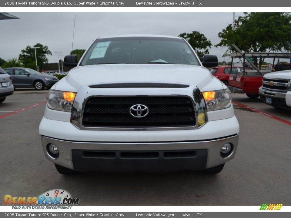 2008 Toyota Tundra SR5 Double Cab Super White / Graphite Gray Photo #8