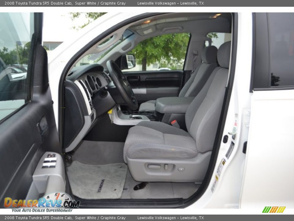 2008 Toyota Tundra SR5 Double Cab Super White / Graphite Gray Photo #9