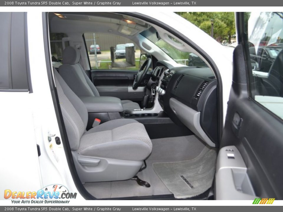 2008 Toyota Tundra SR5 Double Cab Super White / Graphite Gray Photo #10
