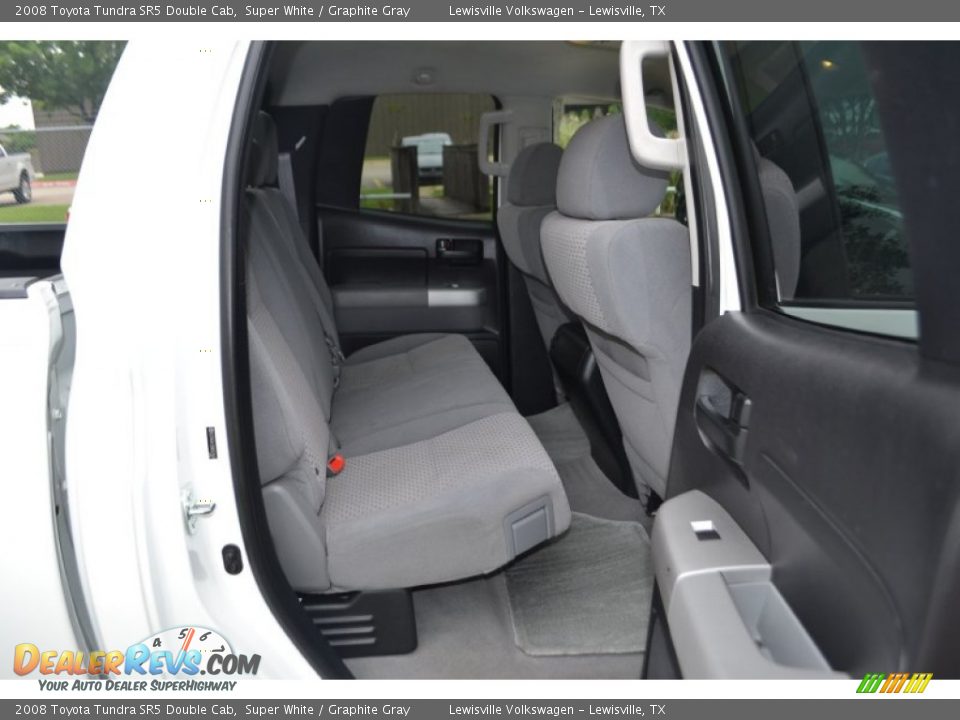 2008 Toyota Tundra SR5 Double Cab Super White / Graphite Gray Photo #11
