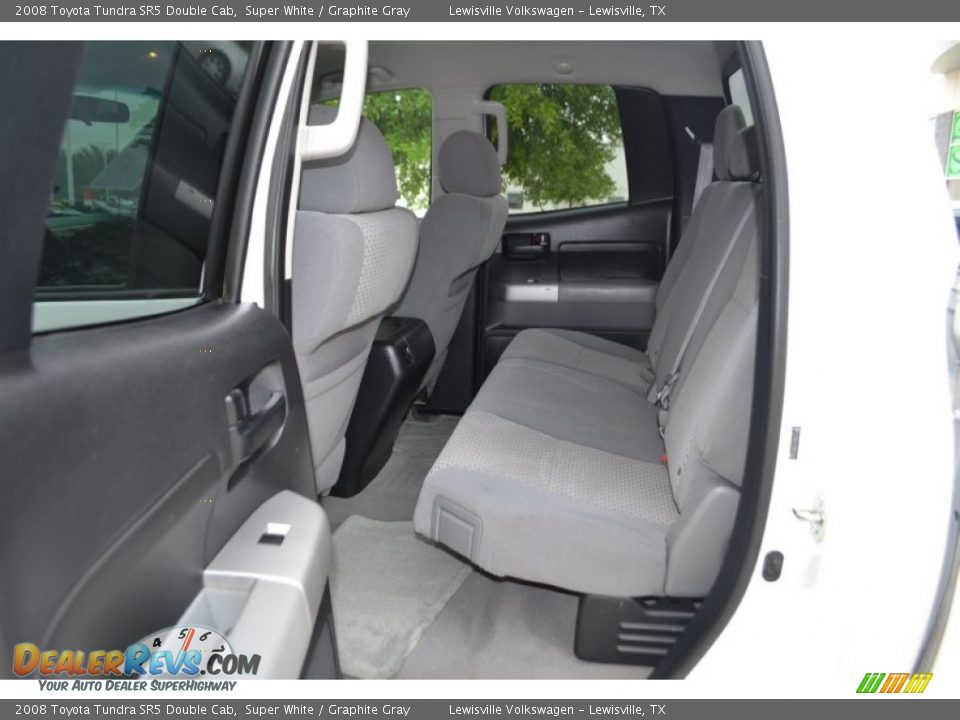 2008 Toyota Tundra SR5 Double Cab Super White / Graphite Gray Photo #12