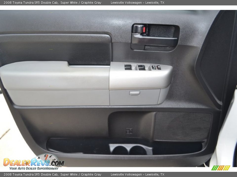 2008 Toyota Tundra SR5 Double Cab Super White / Graphite Gray Photo #13
