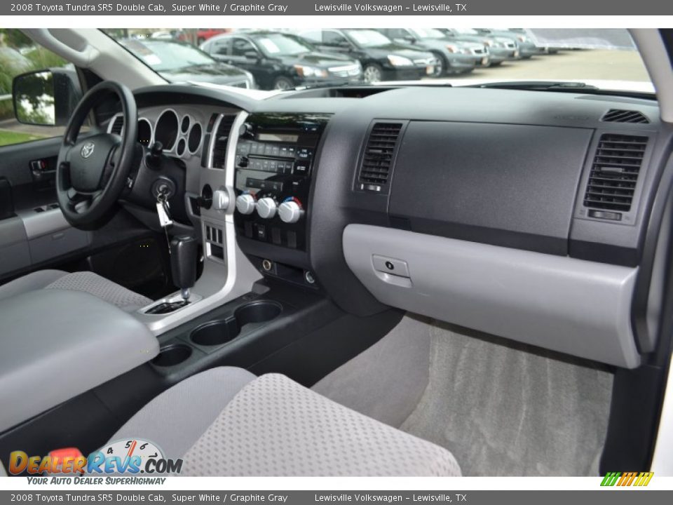 2008 Toyota Tundra SR5 Double Cab Super White / Graphite Gray Photo #15