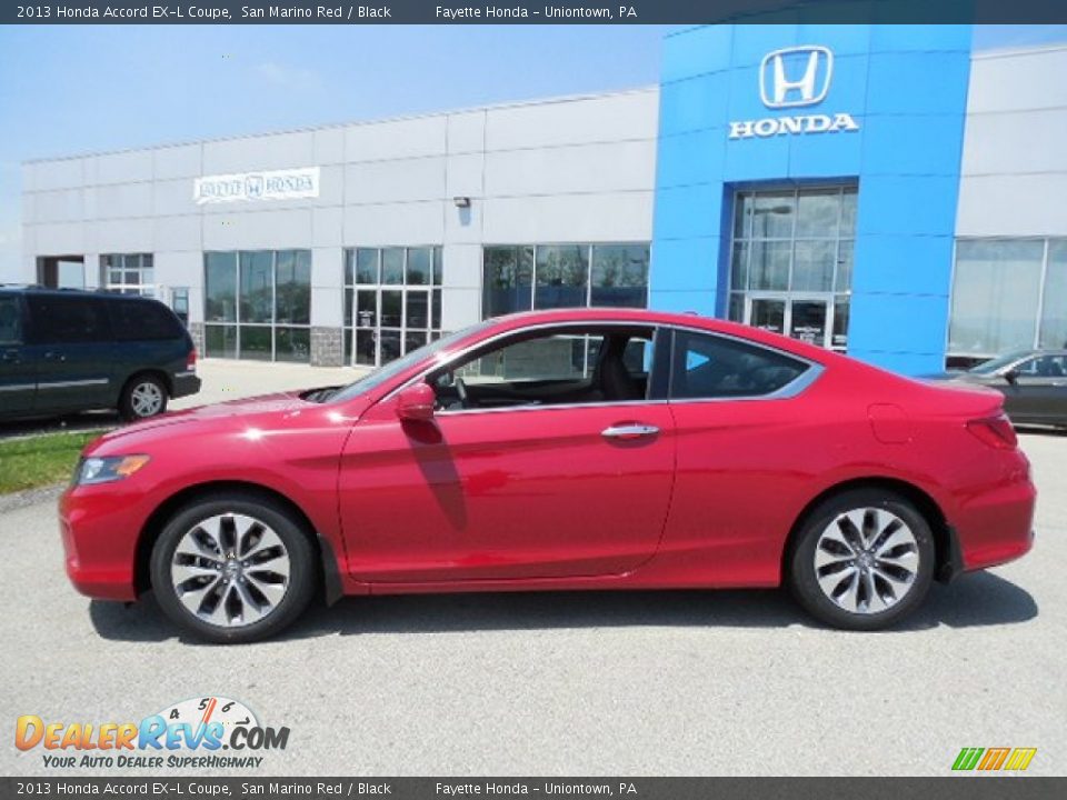 2013 Honda Accord EX-L Coupe San Marino Red / Black Photo #2