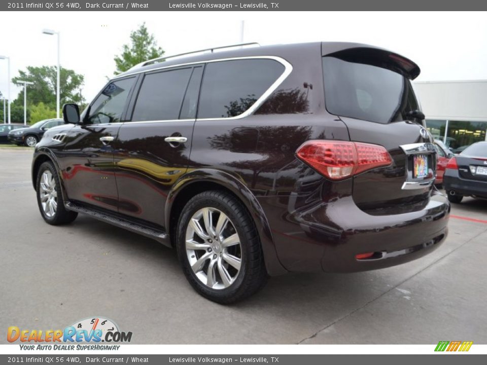 2011 Infiniti QX 56 4WD Dark Currant / Wheat Photo #3