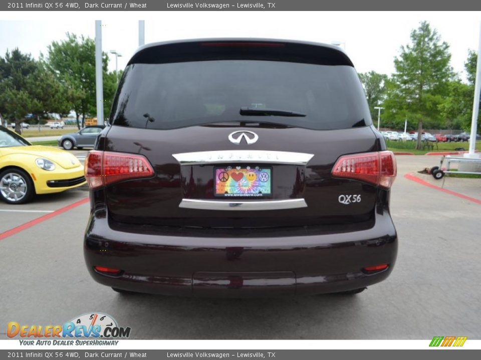 2011 Infiniti QX 56 4WD Dark Currant / Wheat Photo #4
