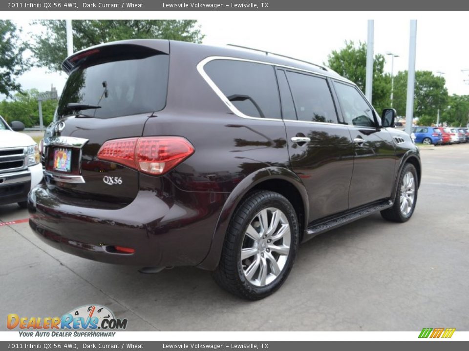 2011 Infiniti QX 56 4WD Dark Currant / Wheat Photo #5