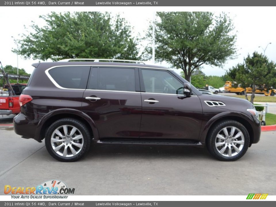 2011 Infiniti QX 56 4WD Dark Currant / Wheat Photo #6