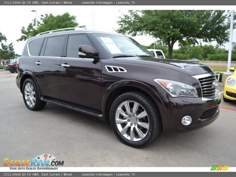 2011 Infiniti QX 56 4WD Dark Currant / Wheat Photo #7