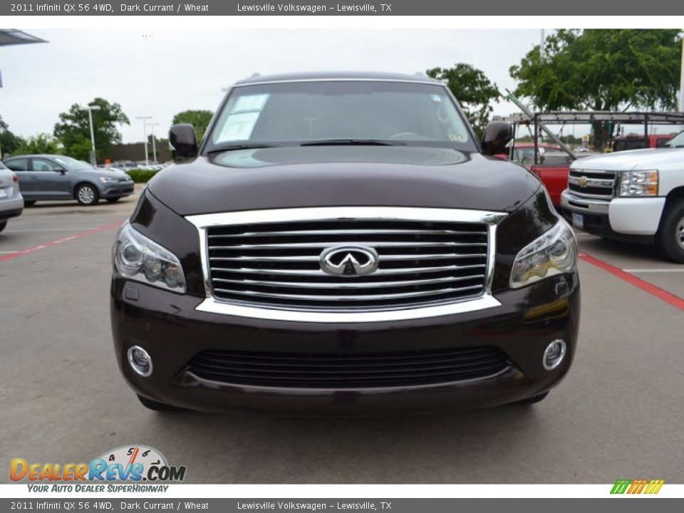 2011 Infiniti QX 56 4WD Dark Currant / Wheat Photo #8
