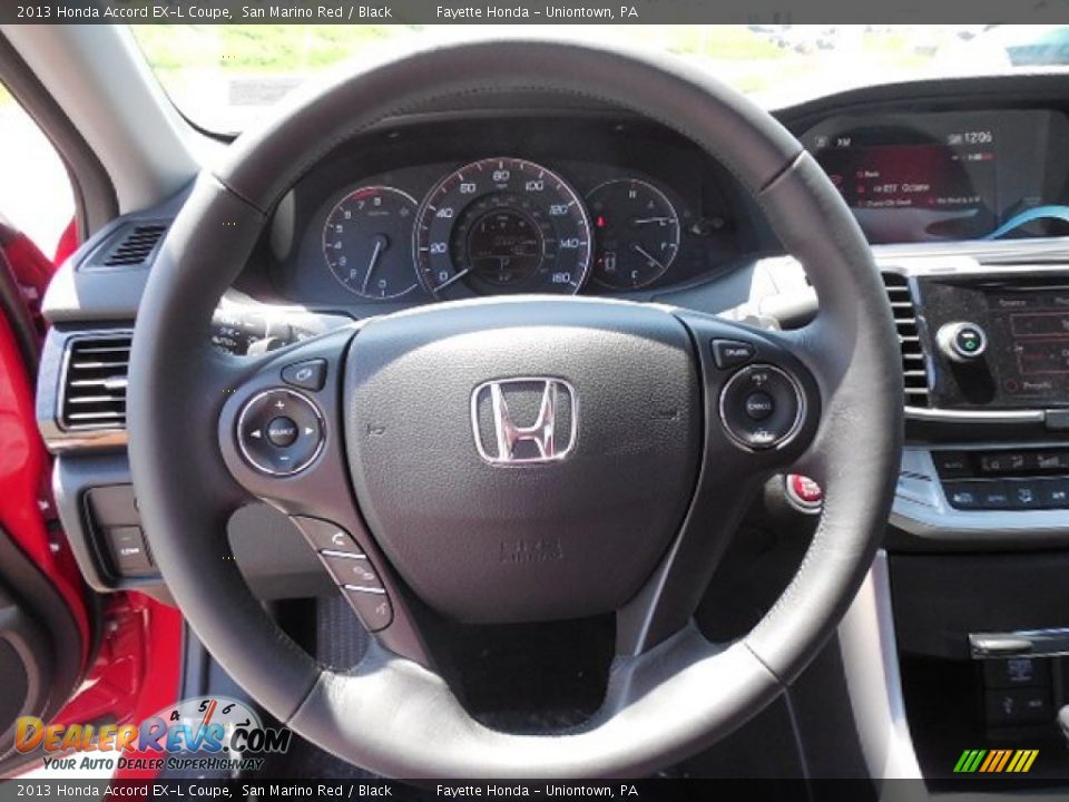 2013 Honda Accord EX-L Coupe San Marino Red / Black Photo #11