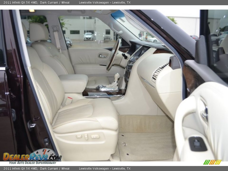 2011 Infiniti QX 56 4WD Dark Currant / Wheat Photo #10