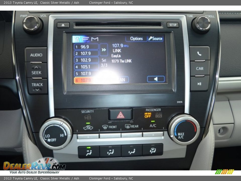 2013 Toyota Camry LE Classic Silver Metallic / Ash Photo #15
