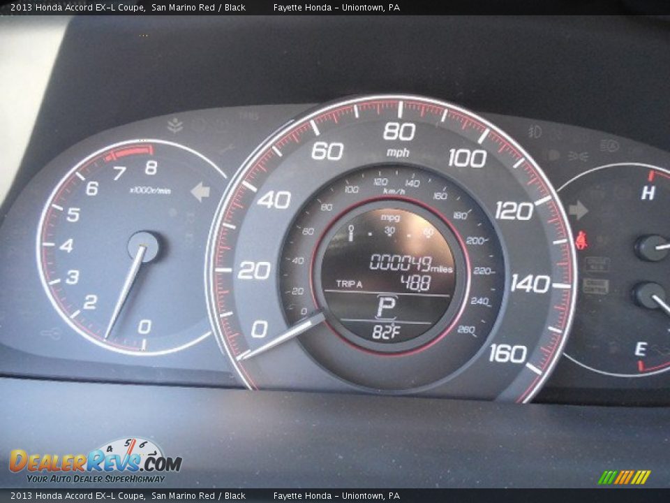 2013 Honda Accord EX-L Coupe San Marino Red / Black Photo #20