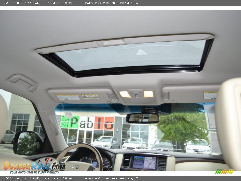 2011 Infiniti QX 56 4WD Dark Currant / Wheat Photo #22