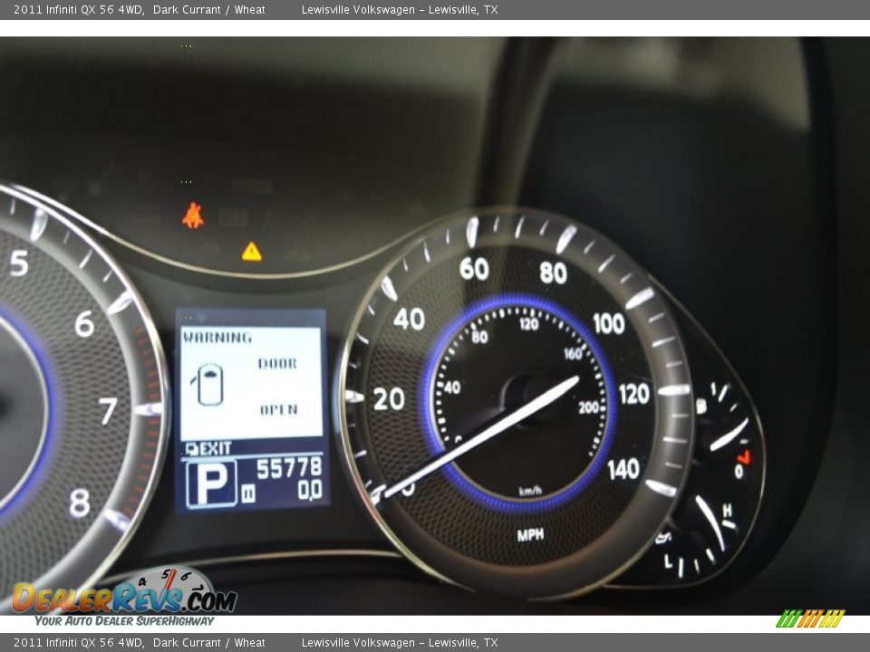 2011 Infiniti QX 56 4WD Dark Currant / Wheat Photo #29