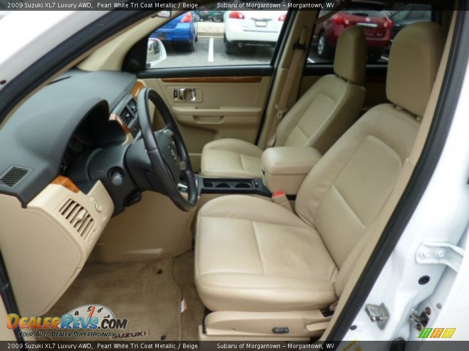 2009 Suzuki XL7 Luxury AWD Pearl White Tri Coat Metallic / Beige Photo #7