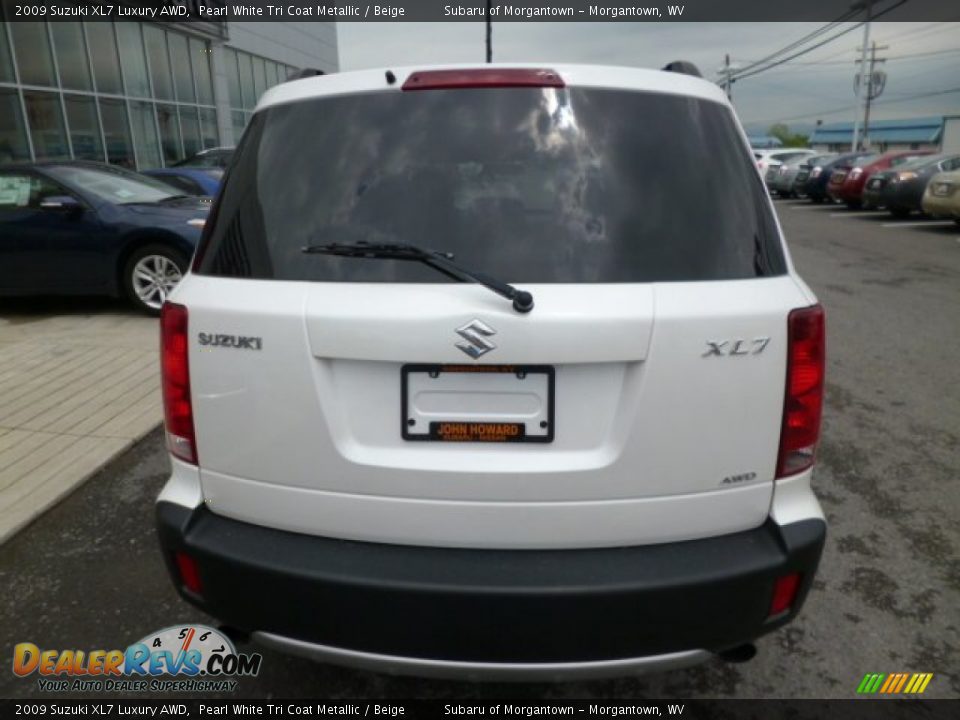 2009 Suzuki XL7 Luxury AWD Pearl White Tri Coat Metallic / Beige Photo #10