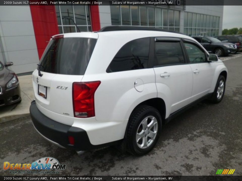 2009 Suzuki XL7 Luxury AWD Pearl White Tri Coat Metallic / Beige Photo #11