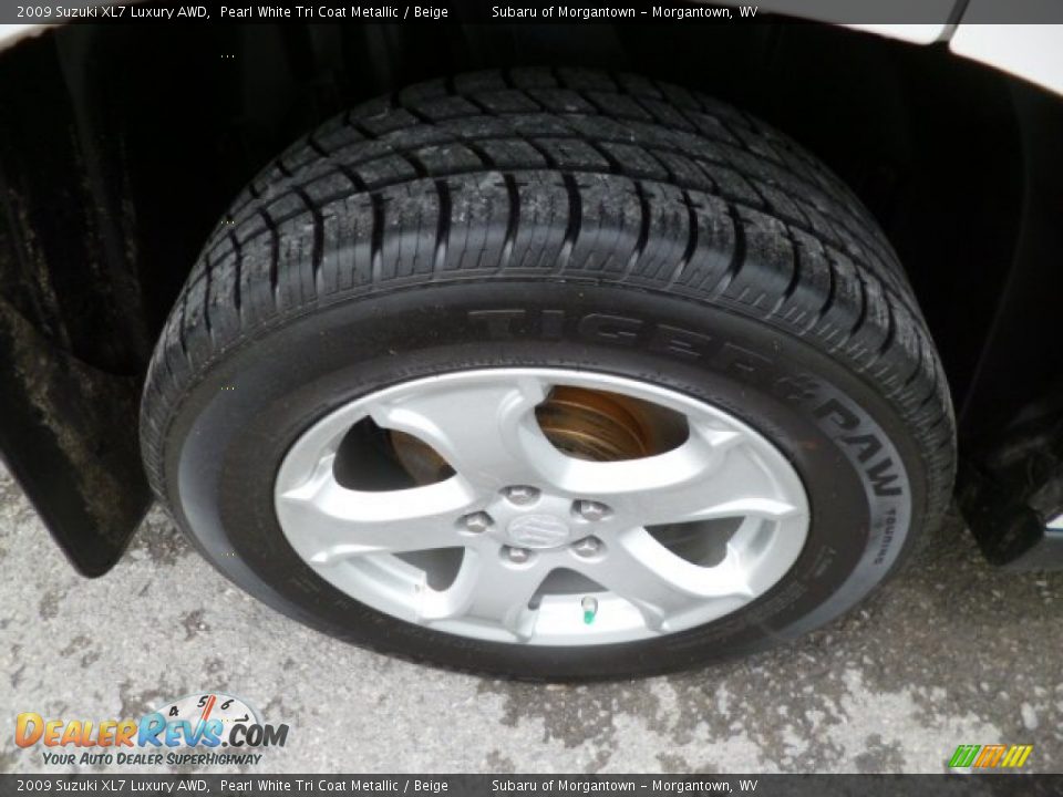 2009 Suzuki XL7 Luxury AWD Pearl White Tri Coat Metallic / Beige Photo #12