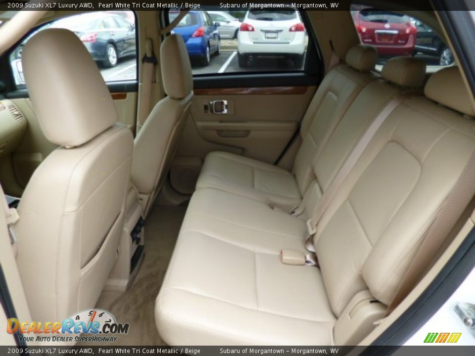 2009 Suzuki XL7 Luxury AWD Pearl White Tri Coat Metallic / Beige Photo #14