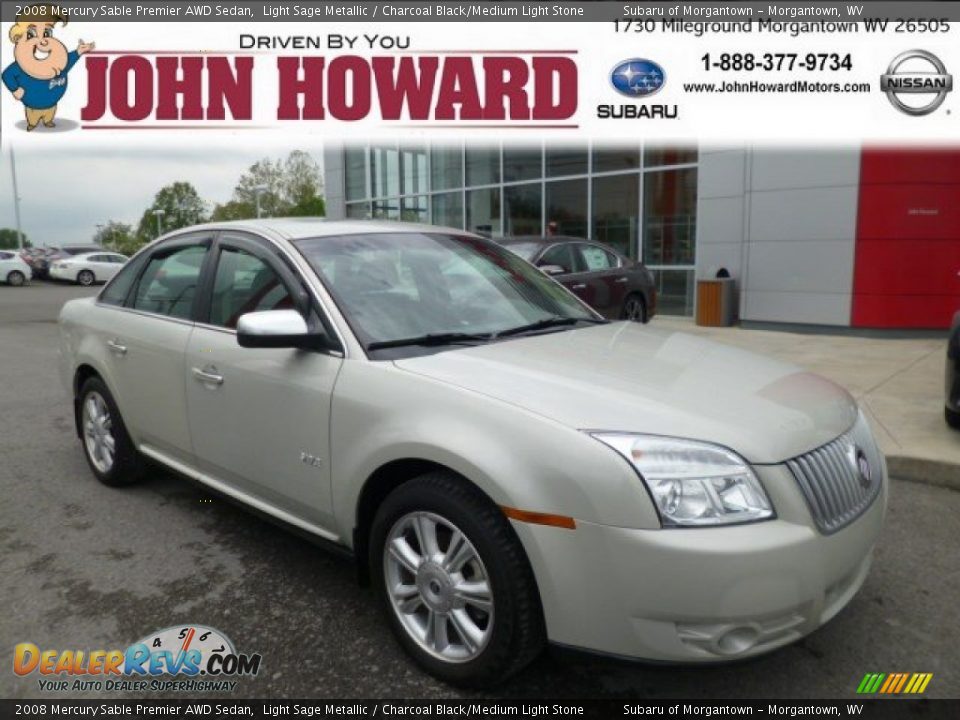 2008 Mercury Sable Premier AWD Sedan Light Sage Metallic / Charcoal Black/Medium Light Stone Photo #1