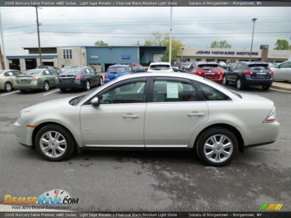 2008 Mercury Sable Premier AWD Sedan Light Sage Metallic / Charcoal Black/Medium Light Stone Photo #8