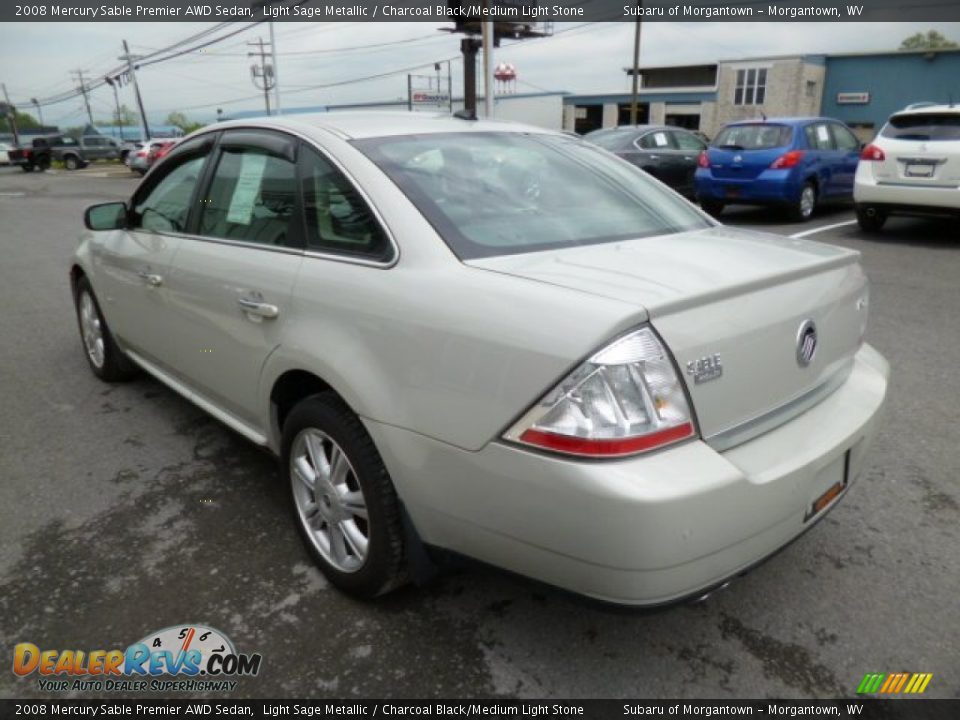 2008 Mercury Sable Premier AWD Sedan Light Sage Metallic / Charcoal Black/Medium Light Stone Photo #9