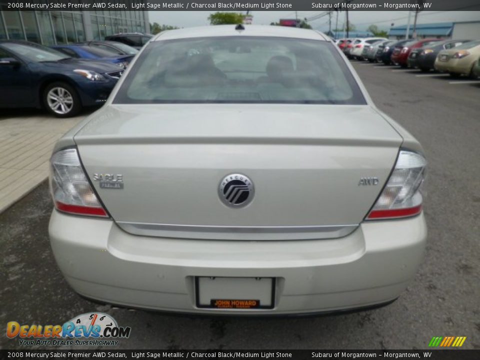 2008 Mercury Sable Premier AWD Sedan Light Sage Metallic / Charcoal Black/Medium Light Stone Photo #10