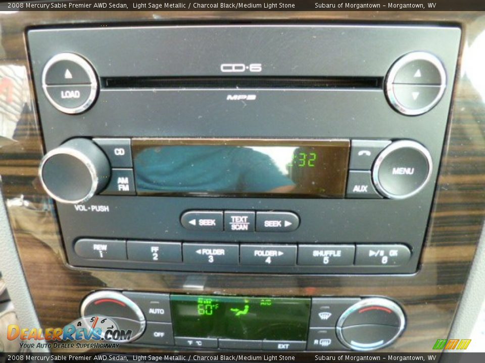 Audio System of 2008 Mercury Sable Premier AWD Sedan Photo #19