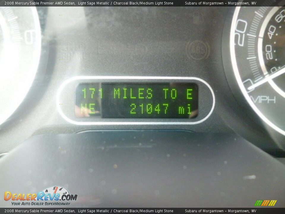 2008 Mercury Sable Premier AWD Sedan Light Sage Metallic / Charcoal Black/Medium Light Stone Photo #20