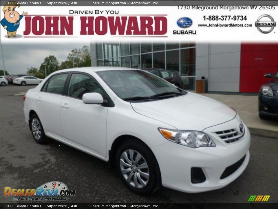 2013 Toyota Corolla LE Super White / Ash Photo #1