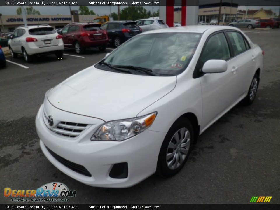 2013 Toyota Corolla LE Super White / Ash Photo #3