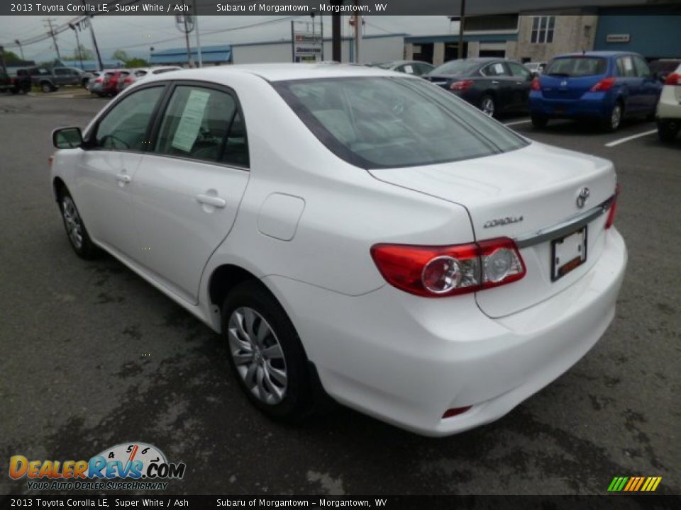 2013 Toyota Corolla LE Super White / Ash Photo #9