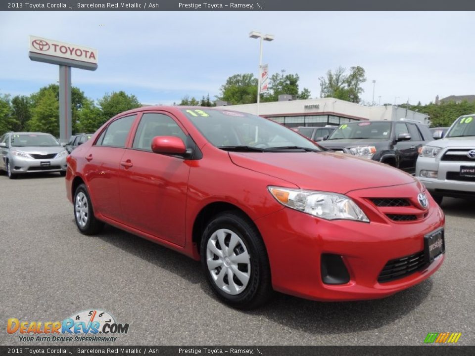 2013 Toyota Corolla L Barcelona Red Metallic / Ash Photo #1