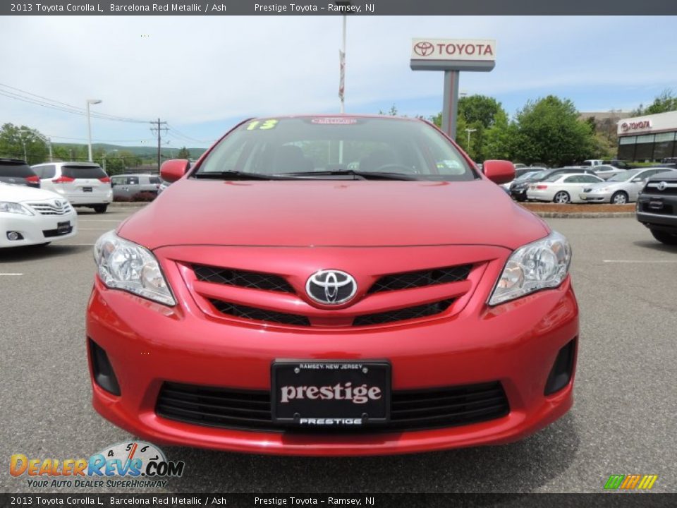2013 Toyota Corolla L Barcelona Red Metallic / Ash Photo #2