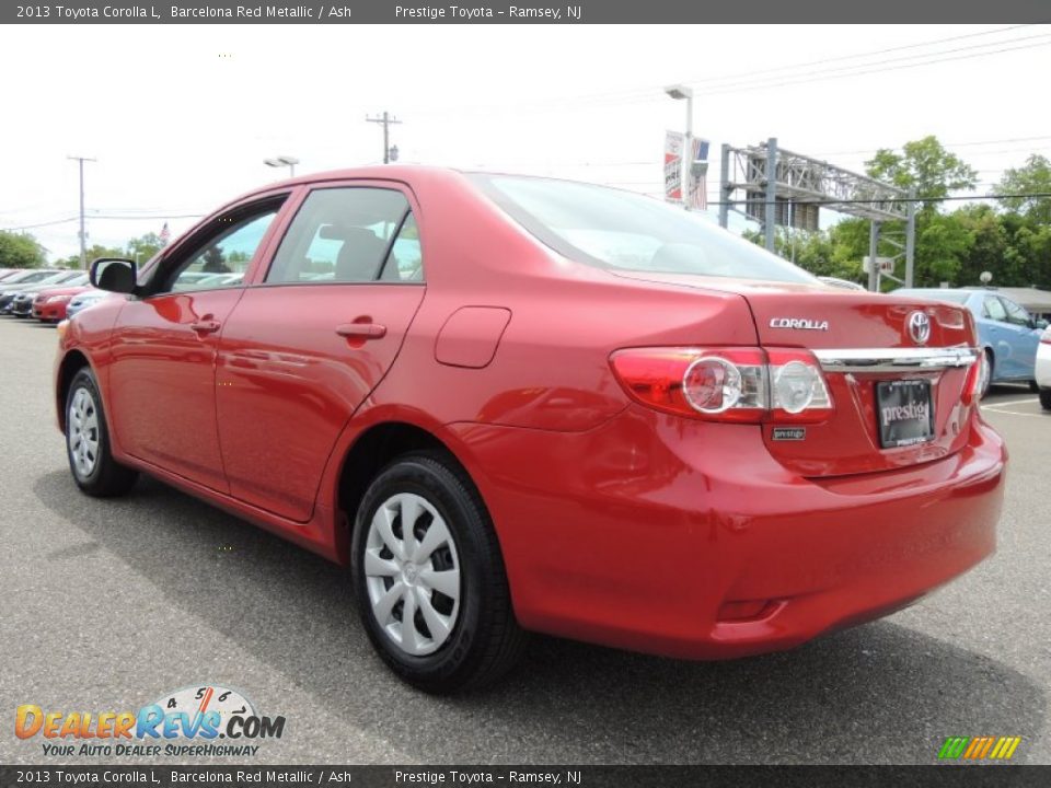 2013 Toyota Corolla L Barcelona Red Metallic / Ash Photo #4