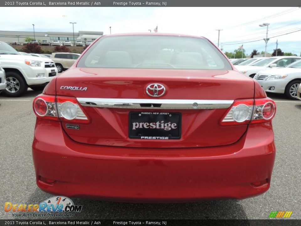 2013 Toyota Corolla L Barcelona Red Metallic / Ash Photo #5