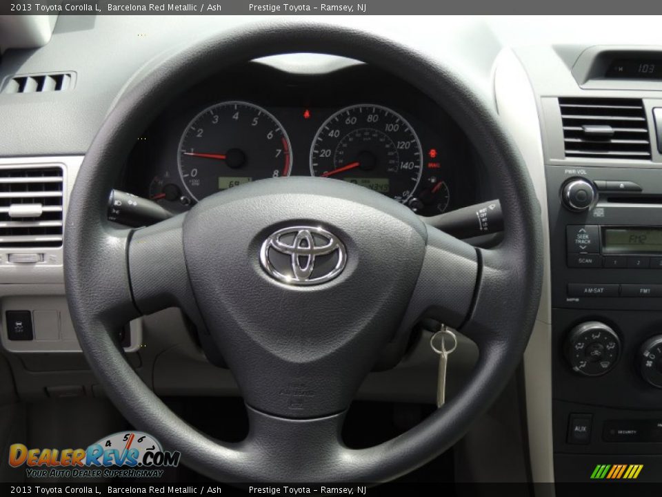 2013 Toyota Corolla L Barcelona Red Metallic / Ash Photo #9