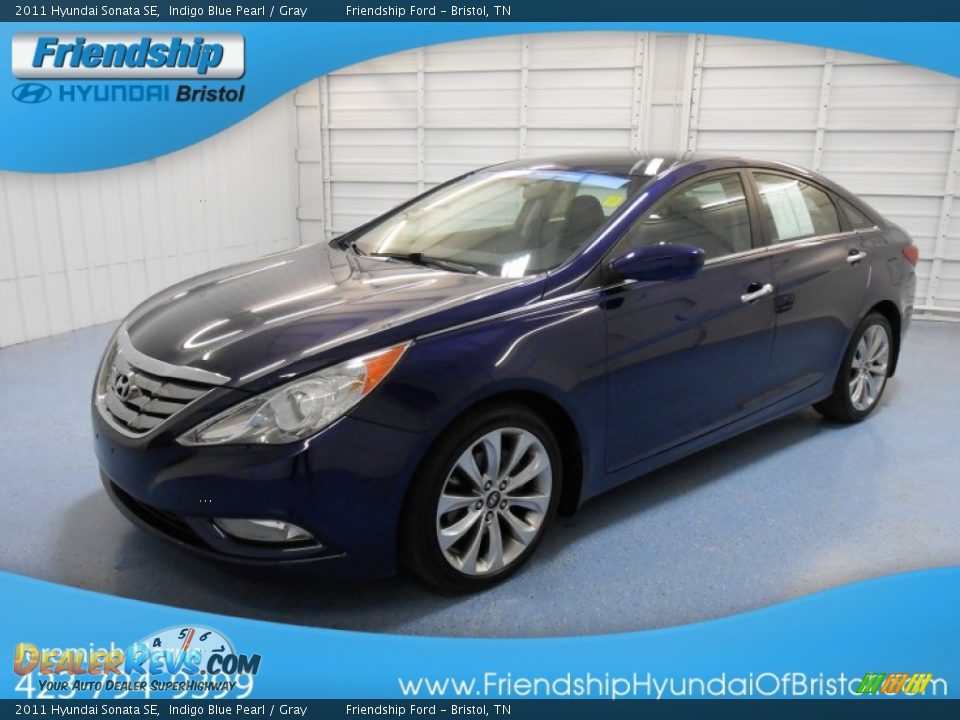 2011 Hyundai Sonata SE Indigo Blue Pearl / Gray Photo #2