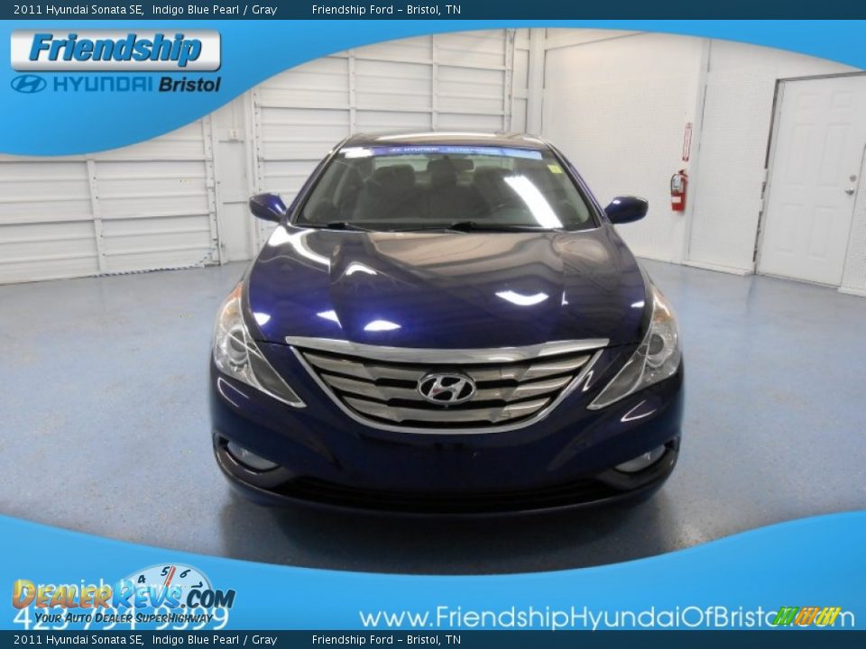 2011 Hyundai Sonata SE Indigo Blue Pearl / Gray Photo #3