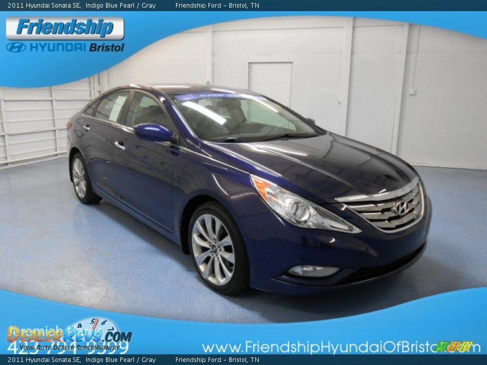2011 Hyundai Sonata SE Indigo Blue Pearl / Gray Photo #4